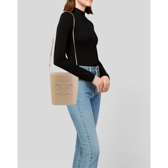 Celine 2022 Small Cuir Triomphe Bucket Bag - Picture 2 of 6